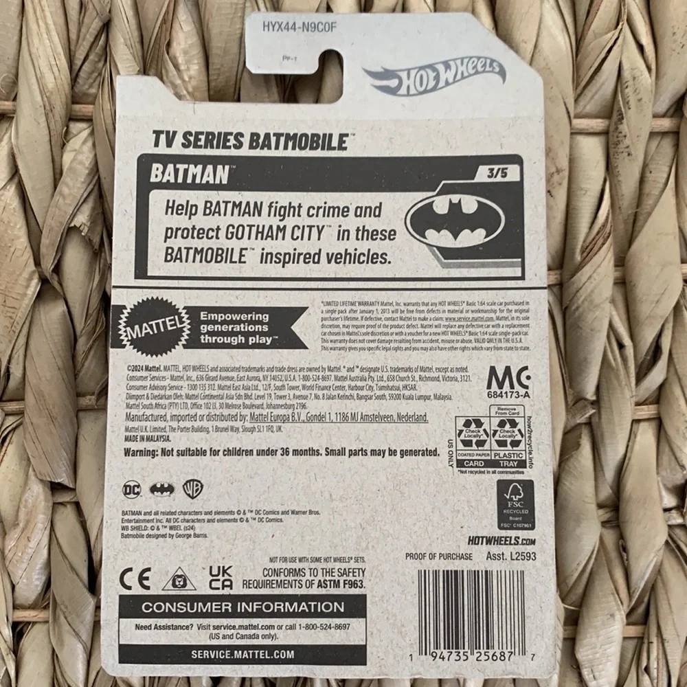 TV Series BatMobile Hot Wheel Batman Bat Mobile Car Hotwheels Mainline 2025 🆕